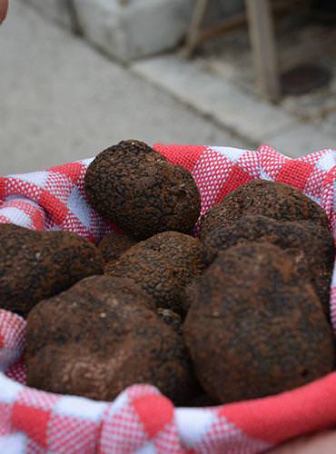 Panier de truffes à Lalbenque © C.Chabanette - CRT Occitanie