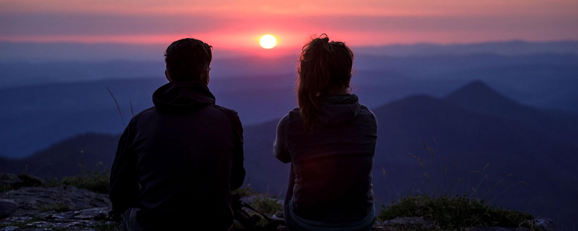 Coucher de soleil à Montségur