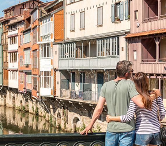 Les maisons sur l'Agoût à Castres