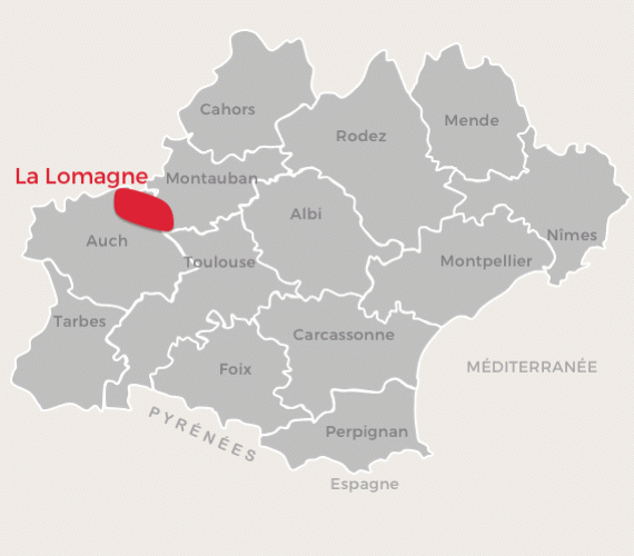 Expérience Lomagne, carte