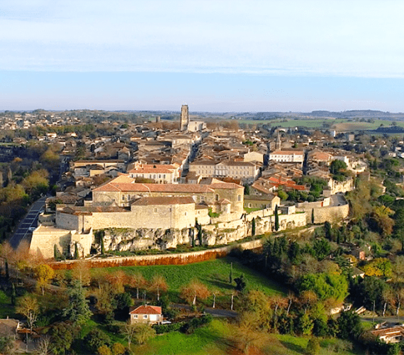 Vue aérienne de Lectoure