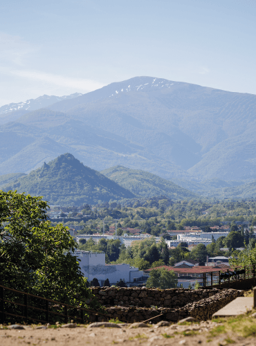 Vue sur la ville de Foix depuis le château