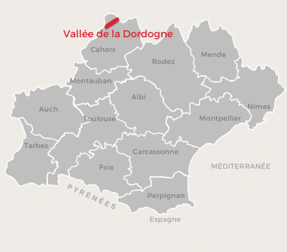 la Vallée de la Dordogne map