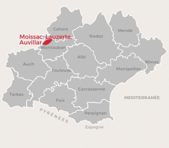 Carto Moissac Lauzerte Auvillar