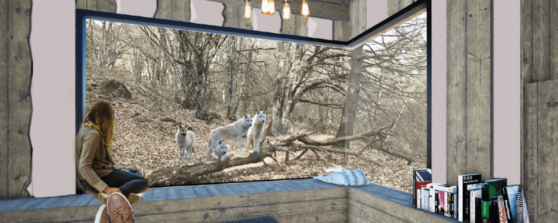 Nuit au parc des loups du Gévaudan, Bonnet et Teissier Architectes Nuit au parc des loups du Gévaudan