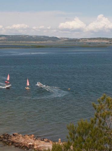 les îles sur l'étang de Sigean