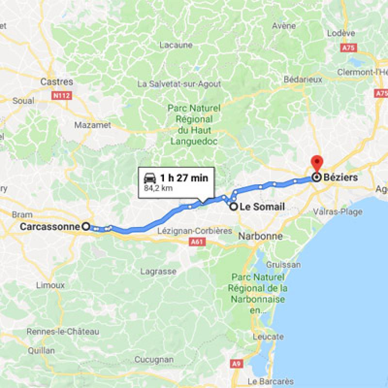 De Carcassonne vers Béziers