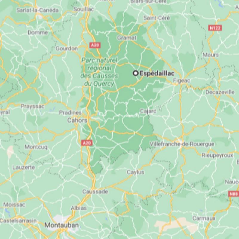 Espedaillac - Carte