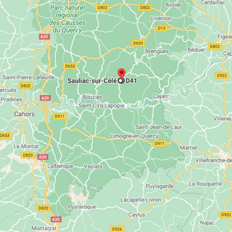 Sauliac-sur-Célé Carte