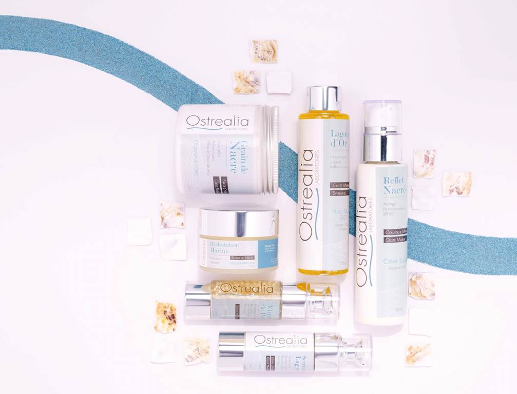 Gamme de cosmétiques Ostrealia by Tarbouriech