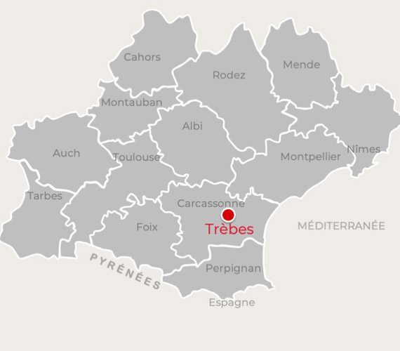 Carte Aude - Trèbes