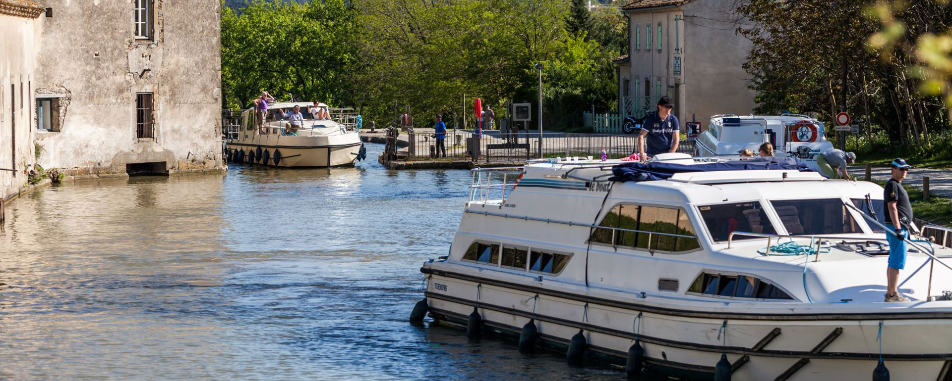 La triple écluse de Trèbes, Canal du Midi - Aude © Mairie de Trèbes