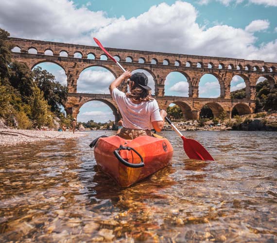 Canoë au Pont du Gard