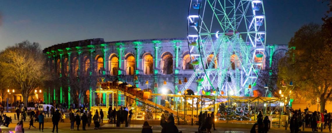 Noël à Nîmes arènes et grande roue