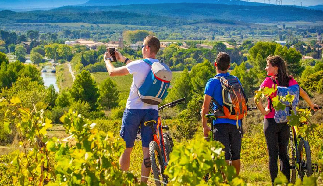 Itinéraire vélo dans les vignobles de l'Aude