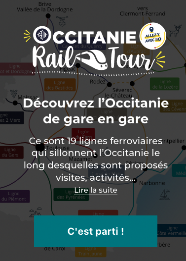 Ecran d'accueil du site Occitanie Rail Tour