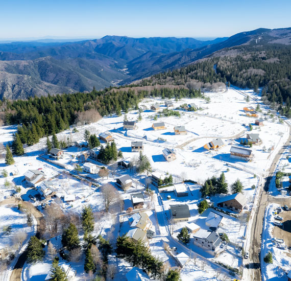 L'Espérou, village de montagne situé à proximité du mont-Aigoual et de la station de Prat-Peyrot