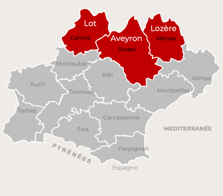 Cartographie Lot Aveyron Lozère