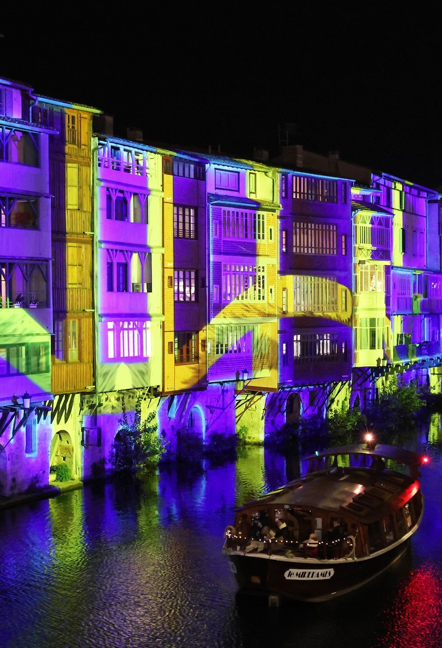 Noel à Castres. Projection facades © Ville de Castres