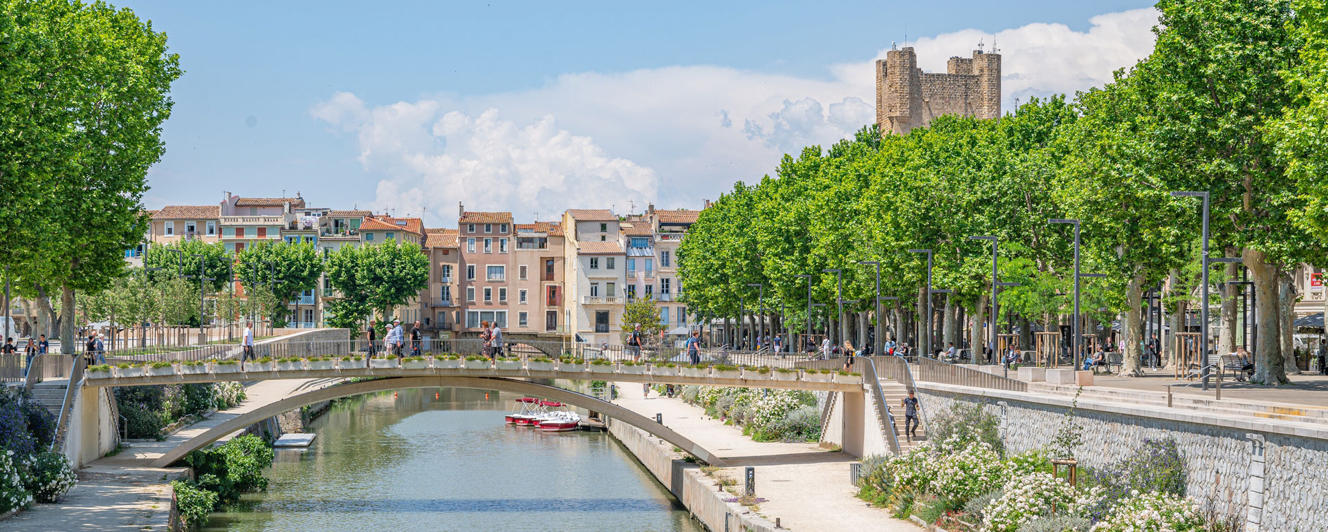 Pont au-dessus du Canal de la Robine à Narbonne