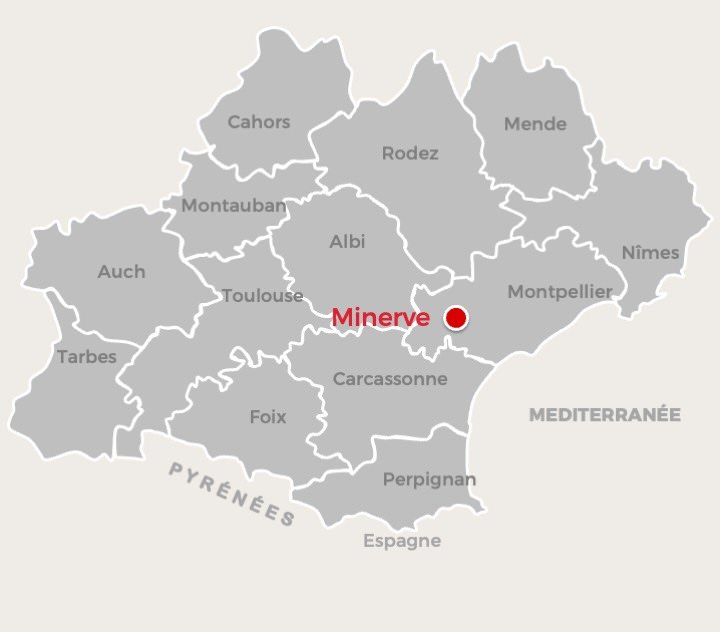 Carte localisation de Minerve