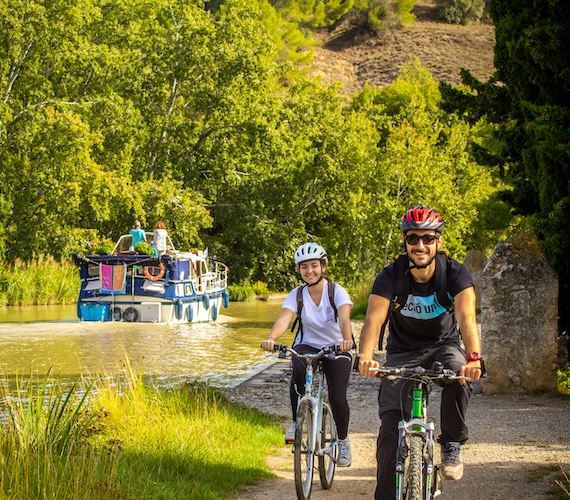 Canal du Midi à vélo © C. Deschamps / Ptcm