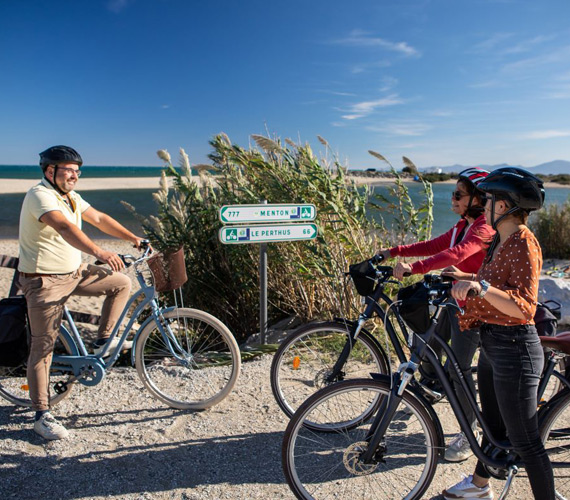 Parcours La Méditerranée à vélo © Le Barcarès Tourisme