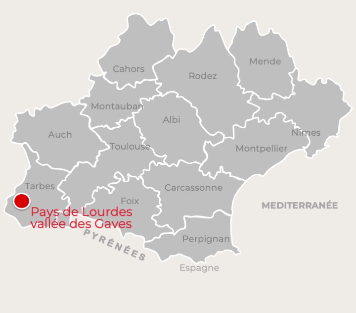 Carto Pays de Lourdes vallée des Gaves