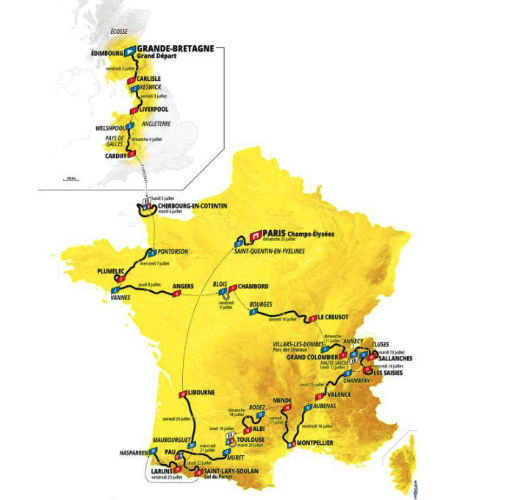 Carte du Tour de France 2027
